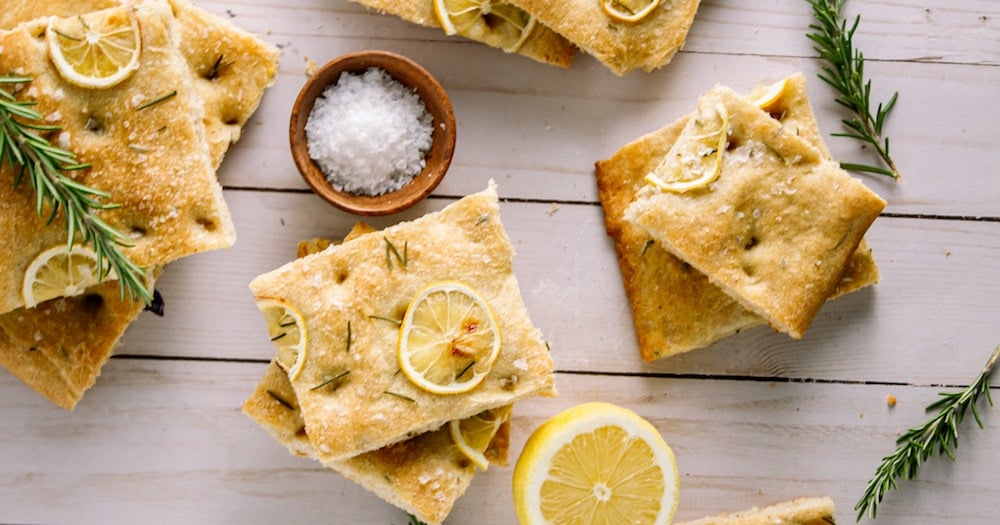 Focaccia citron romarin