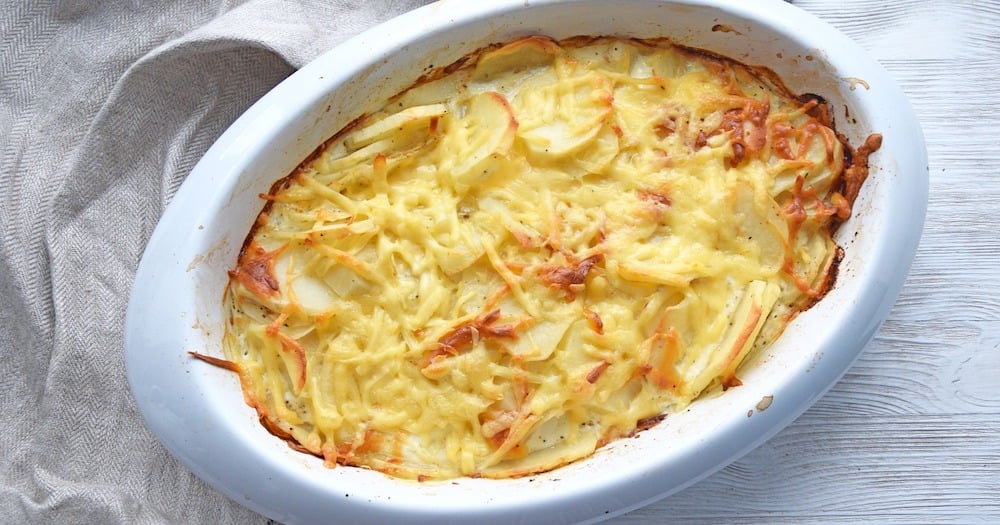 Gratin de pommes de terre au chèvre