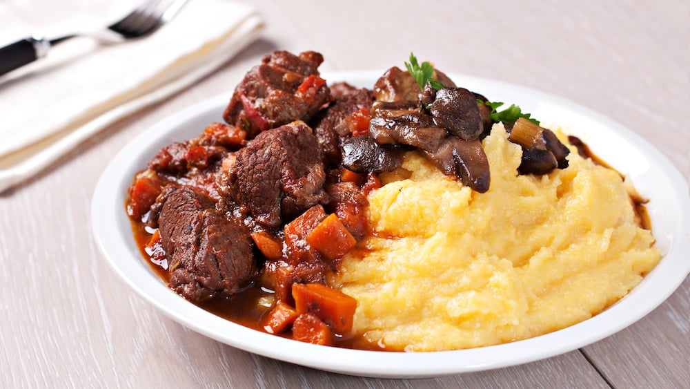 Polenta et ragoût de boeuf