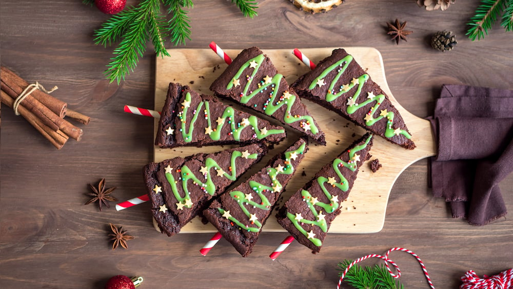 Brownie sapin de Noël