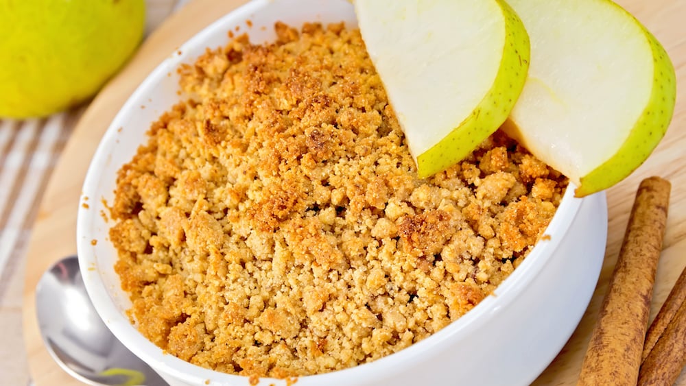 Crumble poires et caramel