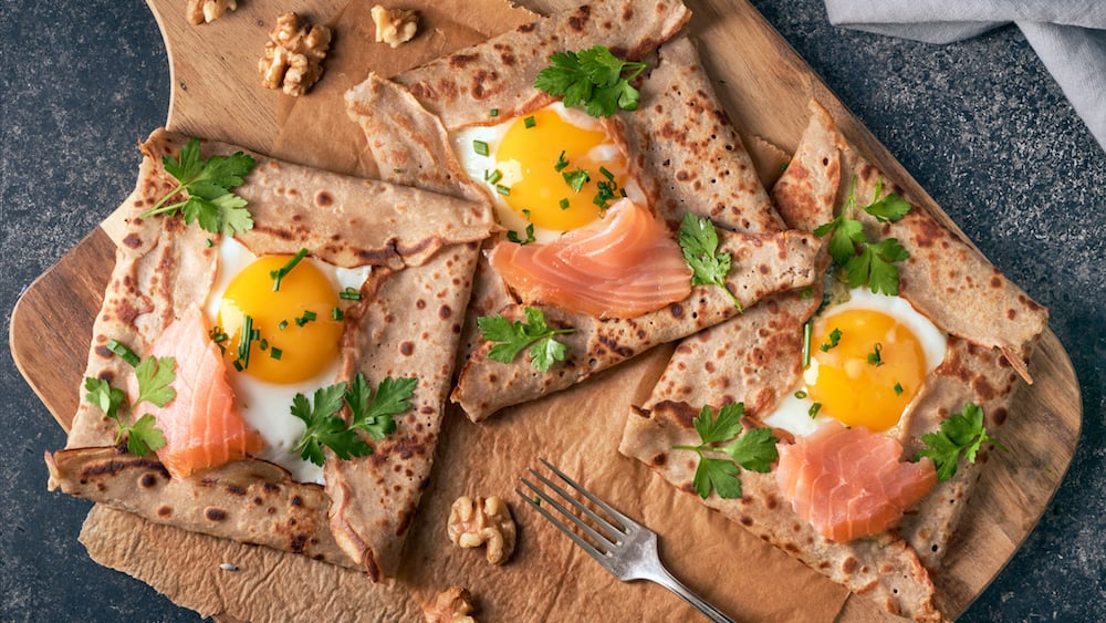 Galette de blé noir au saumon