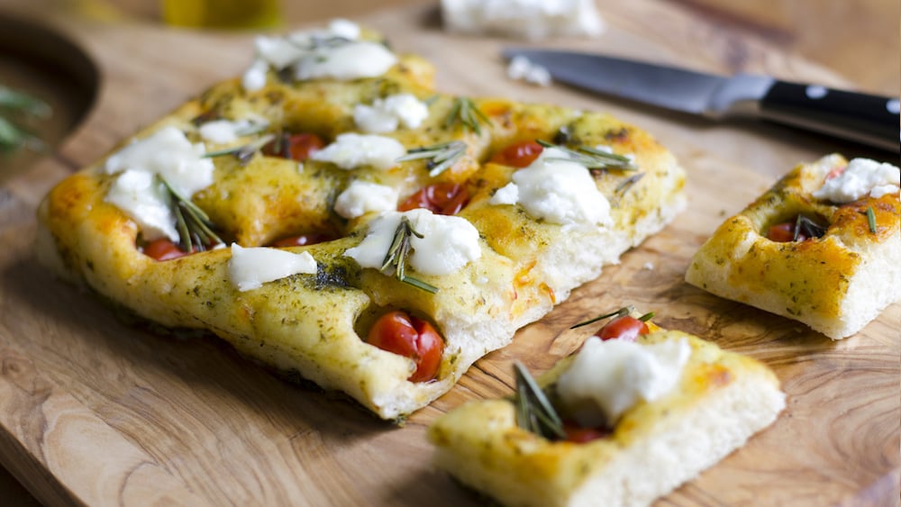 Focaccia tomates cerises