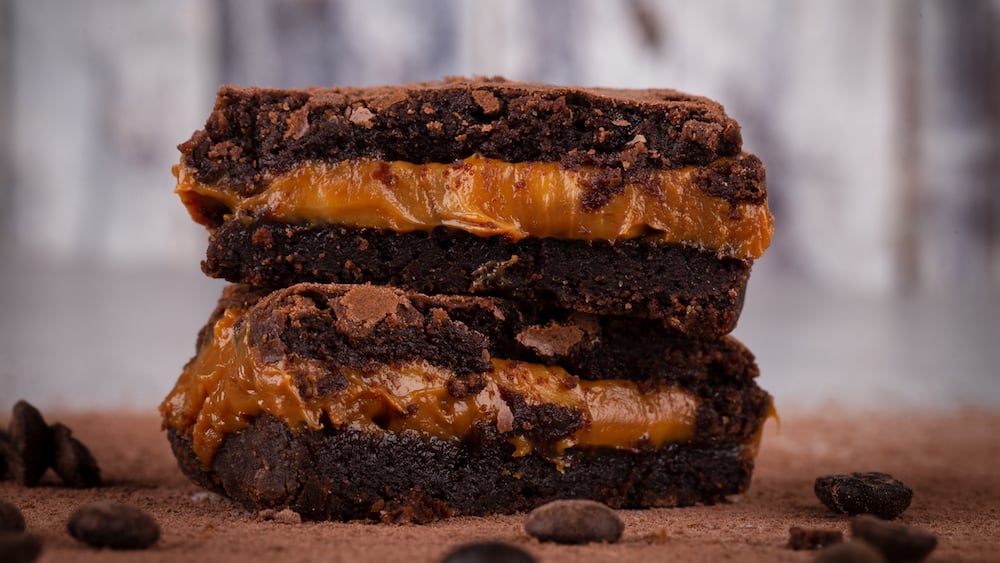 Brownie chocolat caramel beurre salé