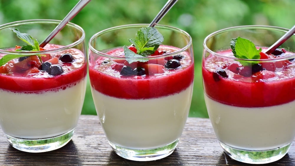 Panna cotta aux fruits rouges