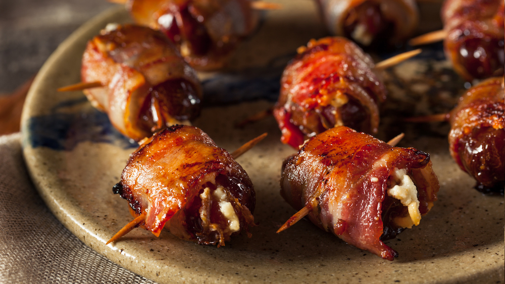 Rouleaux d'oeufs brouillés au bacon