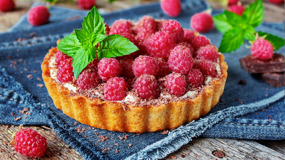 Tarte aux framboises