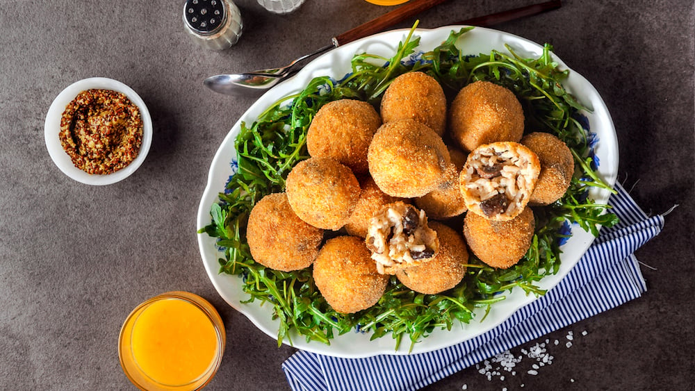 Arancini aux champignons