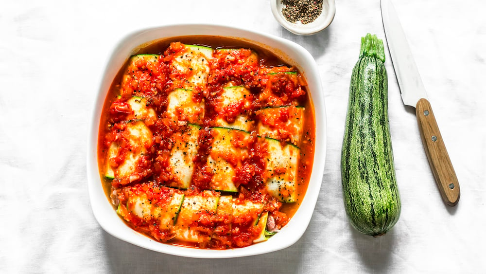 Cannelloni de courgettes aux légumes