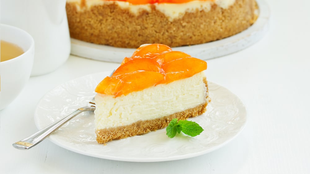 Cheesecake à la pêche