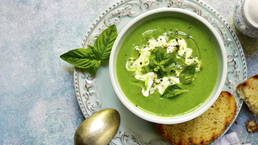 Soupe froide à la courgette