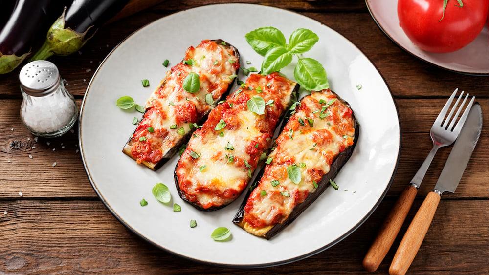 Aubergine façon pizza