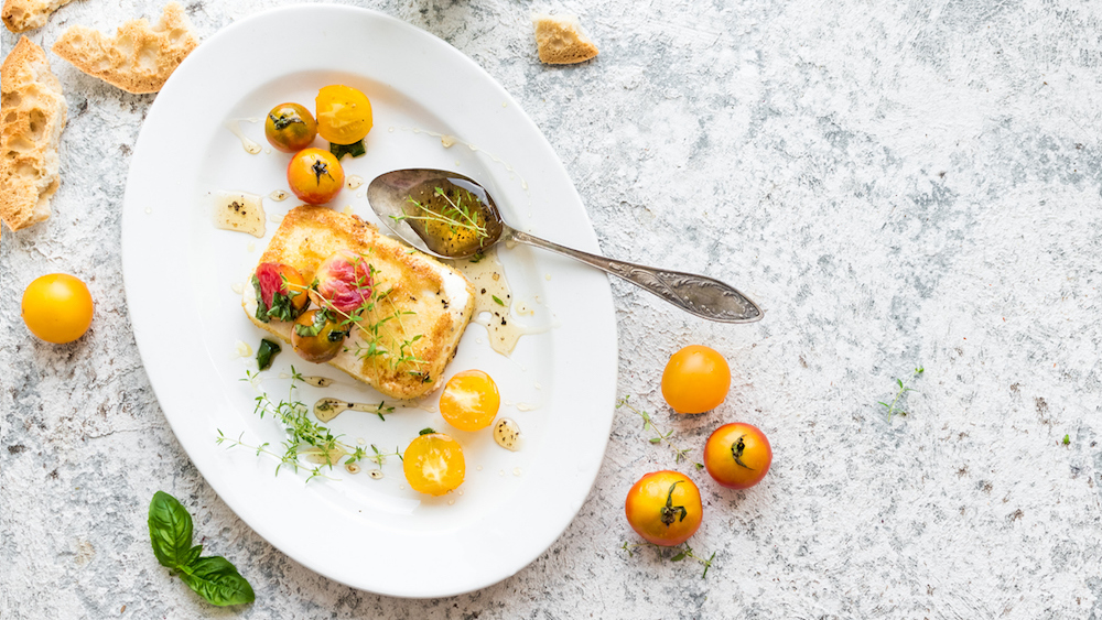 Feta panée au miel