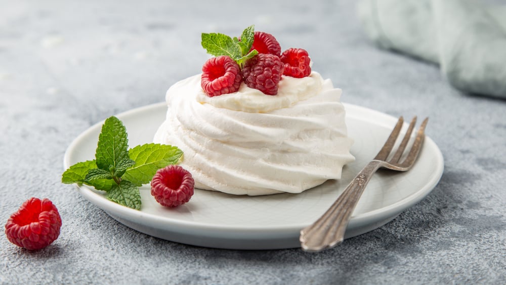 Pavlova aux framboises