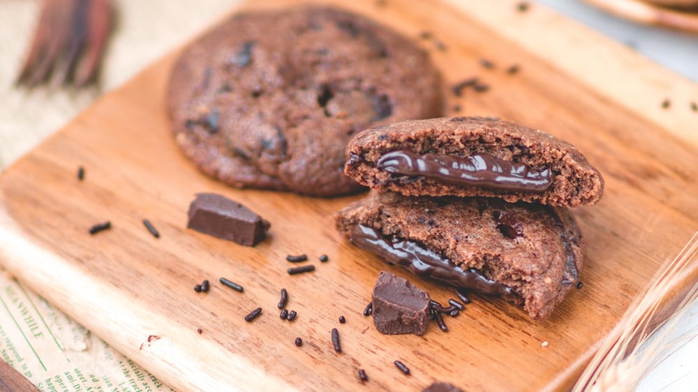 Cookies au chocolat coulant