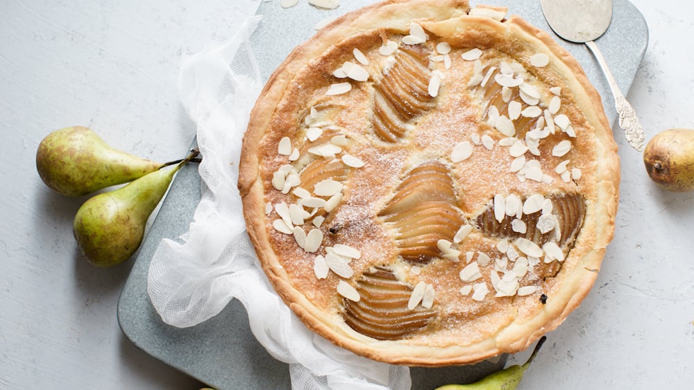 Tarte aux poires et à la noix de coco