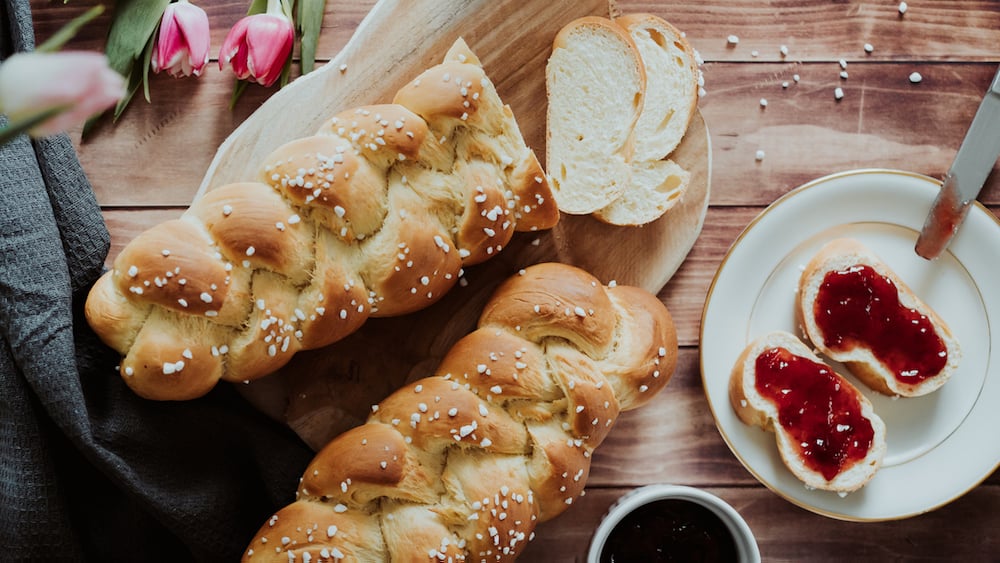 Brioche tressée au sucre