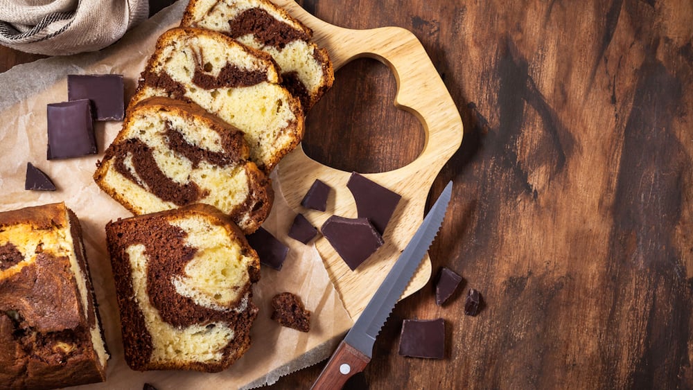 Marbré au chocolat et à la noix de coco