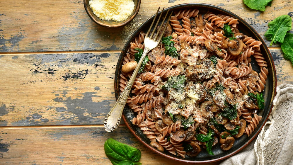 Pâtes crémeuses aux champignons (one pot pasta)