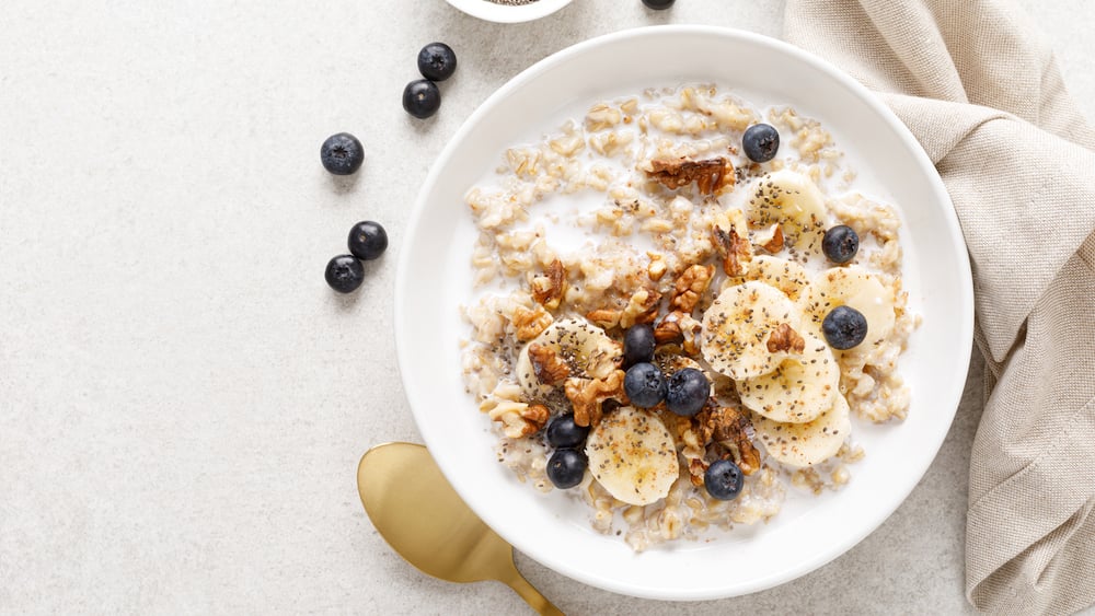 Porridge protéiné et healthy aux bananes