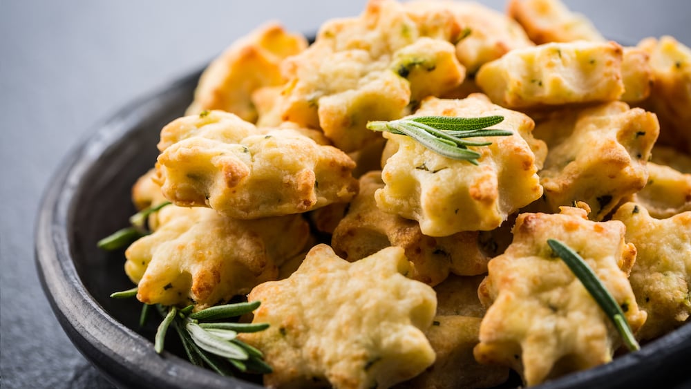 Cookies salés au fromage et au jambon