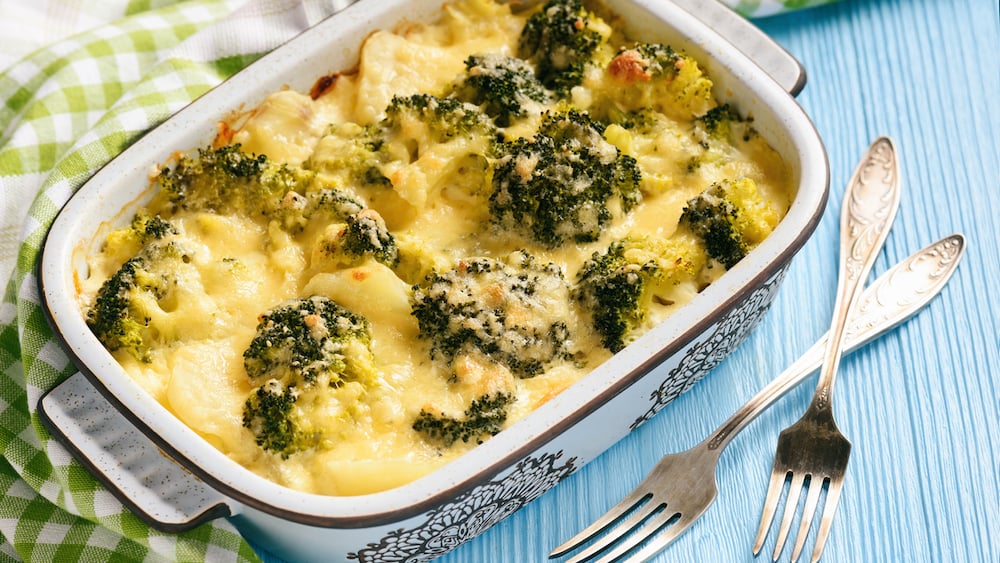 Gratin de brocolis et pommes de terre