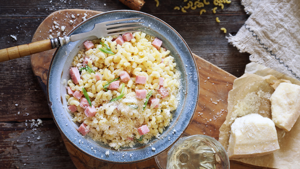 Risotto de coquillettes au jambon