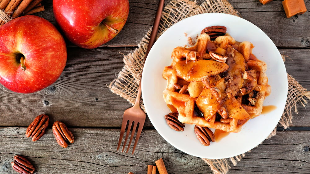 Gaufres à la cannelle et aux pommes