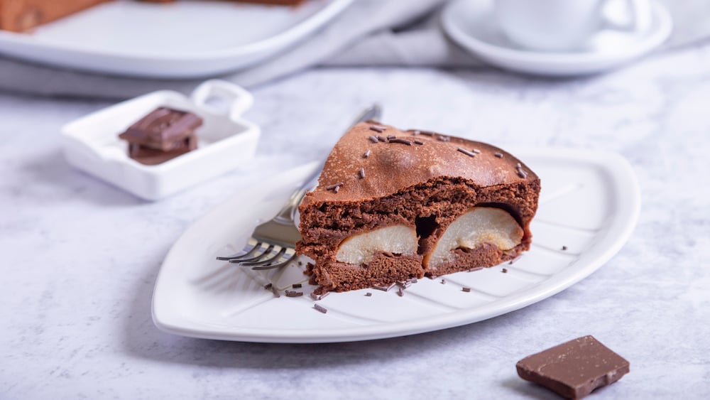 Gâteau moelleux au chocolat et aux poires