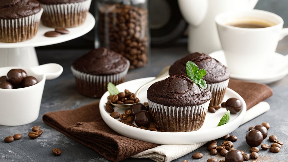 Muffins au chocolat et au café