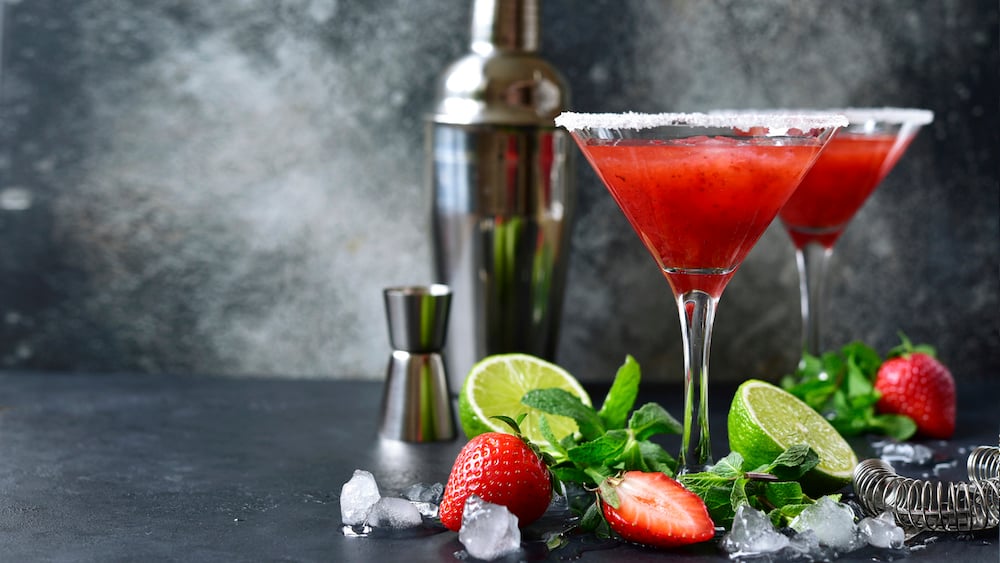 Cocktail à la fraise et à la tequila