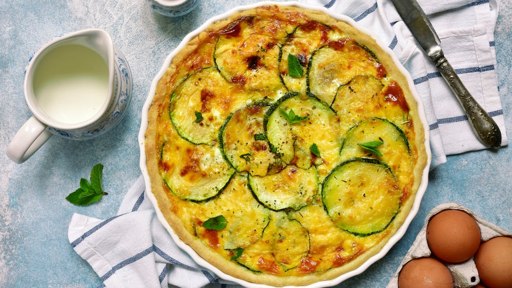 Quiche aux courgettes et au chèvre pas chère