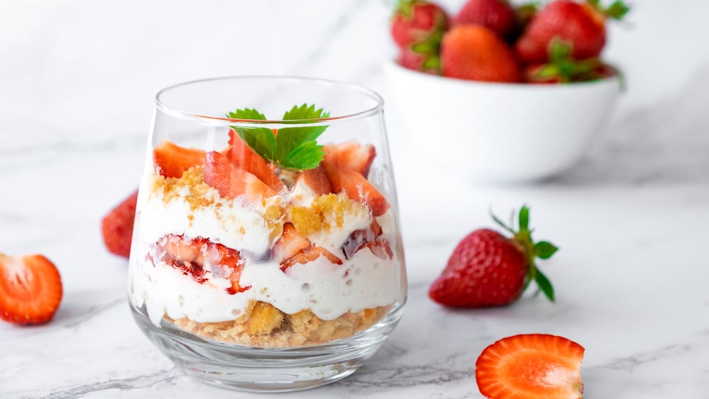 Verrine de fraises au fromage blanc et spéculoos