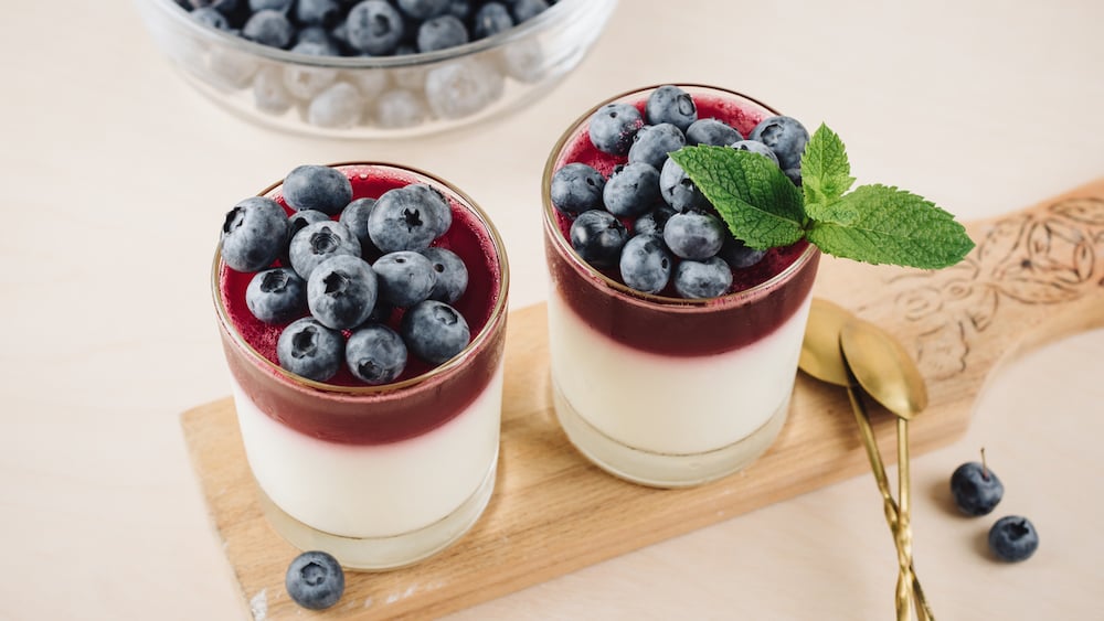 Panna cotta aux myrtilles