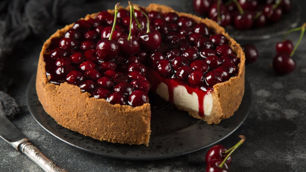 Cheesecake aux cerises sans cuisson