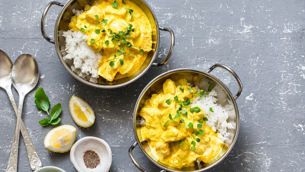 Curry de cabillaud au lait de coco et à l'ananas