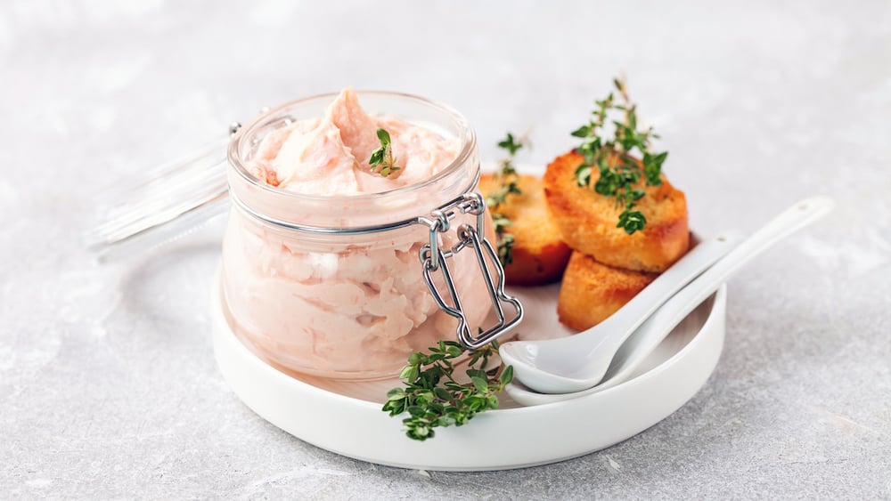 Verrine de mousse de saumon