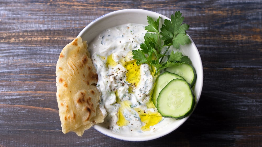 Tzatziki aux courgettes grillées