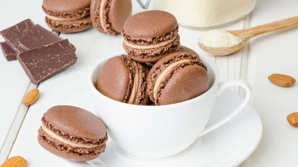 Macarons chocolat cacahuètes