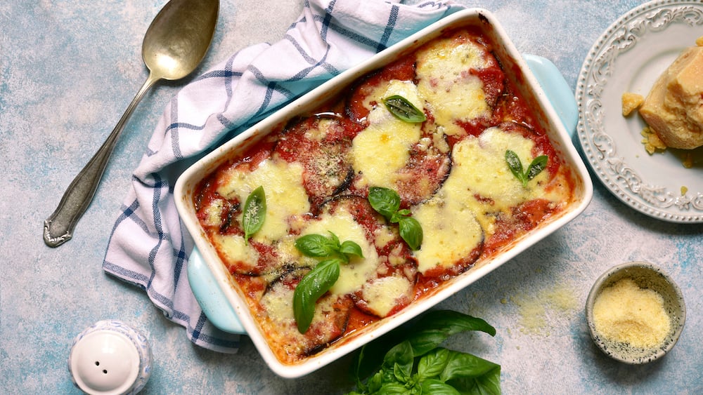 Gratin d'aubergines aux tomates