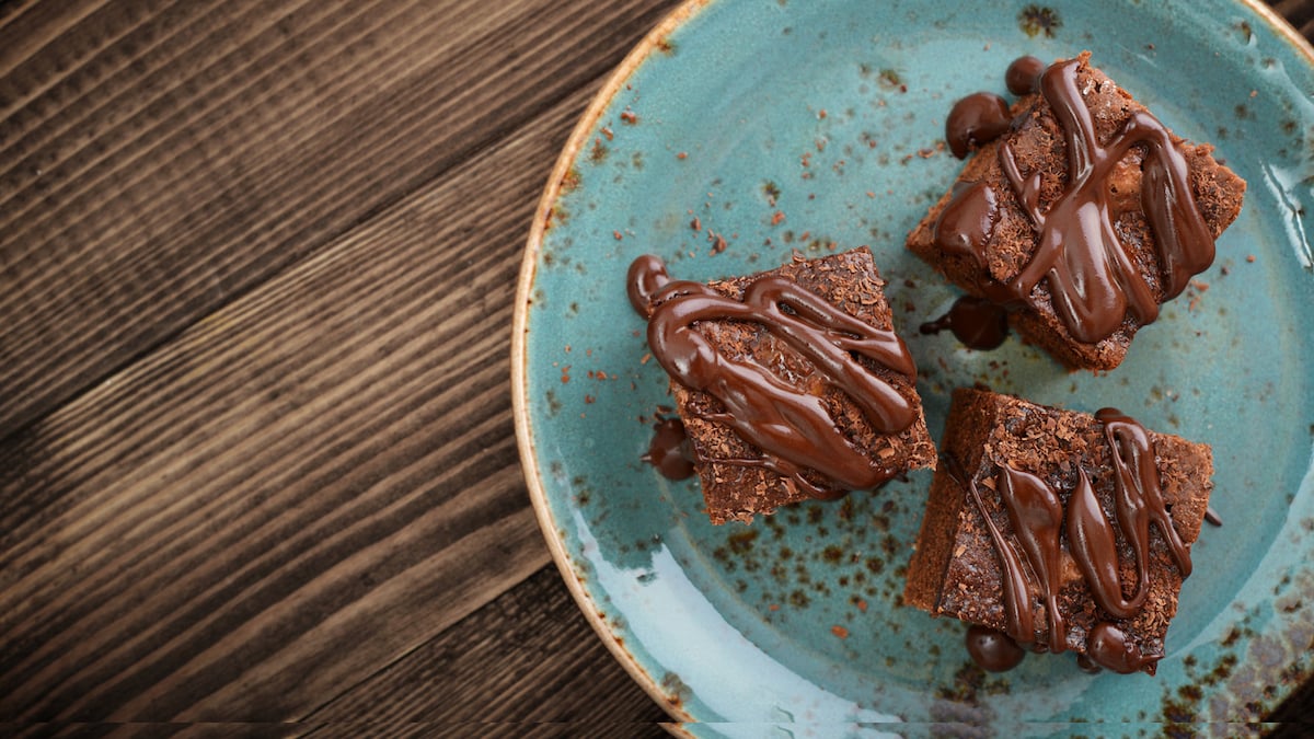 Brownie au chocolat fourré à la pâte à tartiner