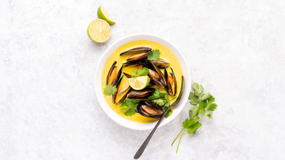 Moules au curry