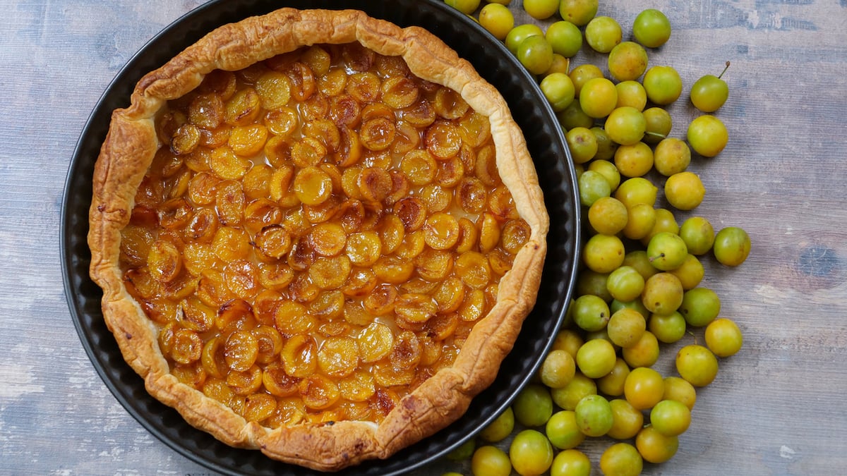 Tarte aux mirabelles et crème d'amande