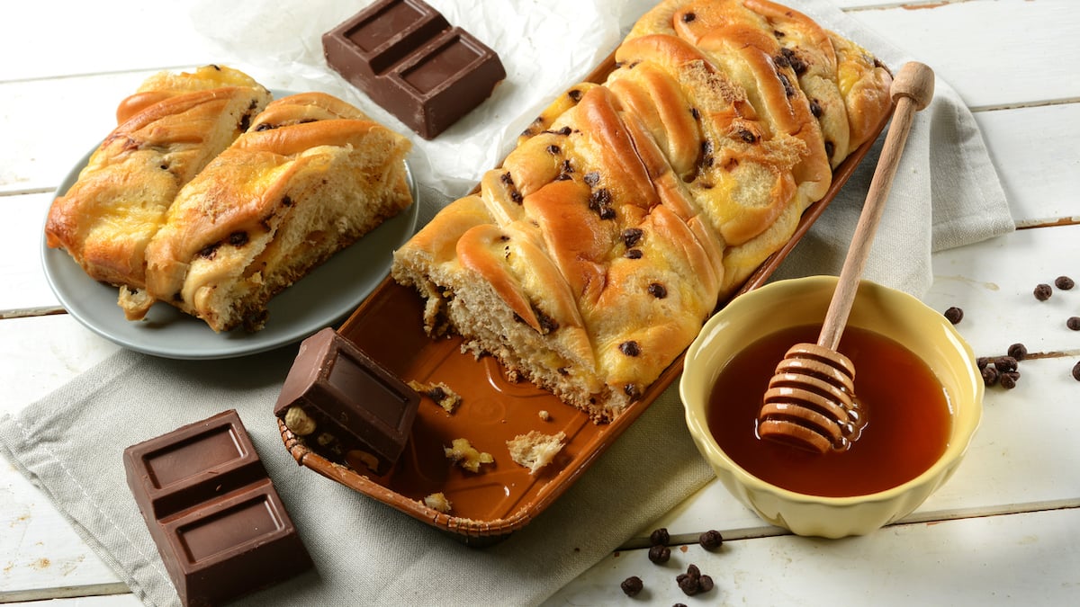 Brioche moelleuse aux pépites de chocolat