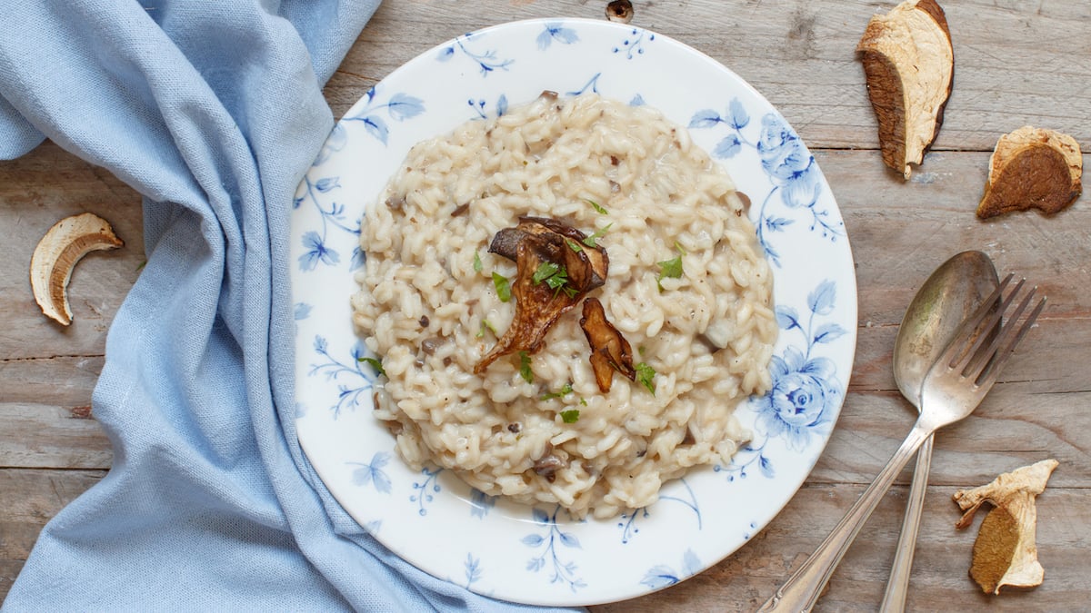 Risotto d'orzo aux champignons