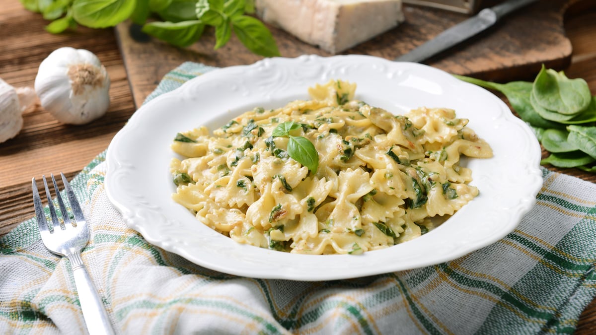 Tagliatelles de konjac poires et gorgonzola