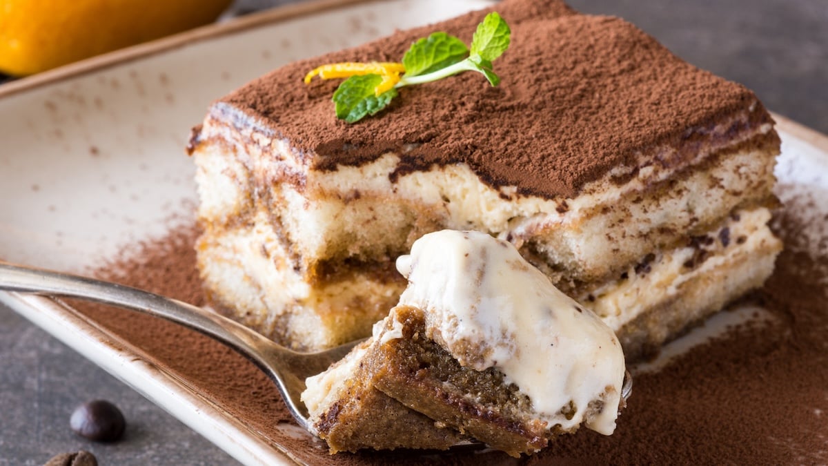 Tiramisu aux poires et à la crème de marrons