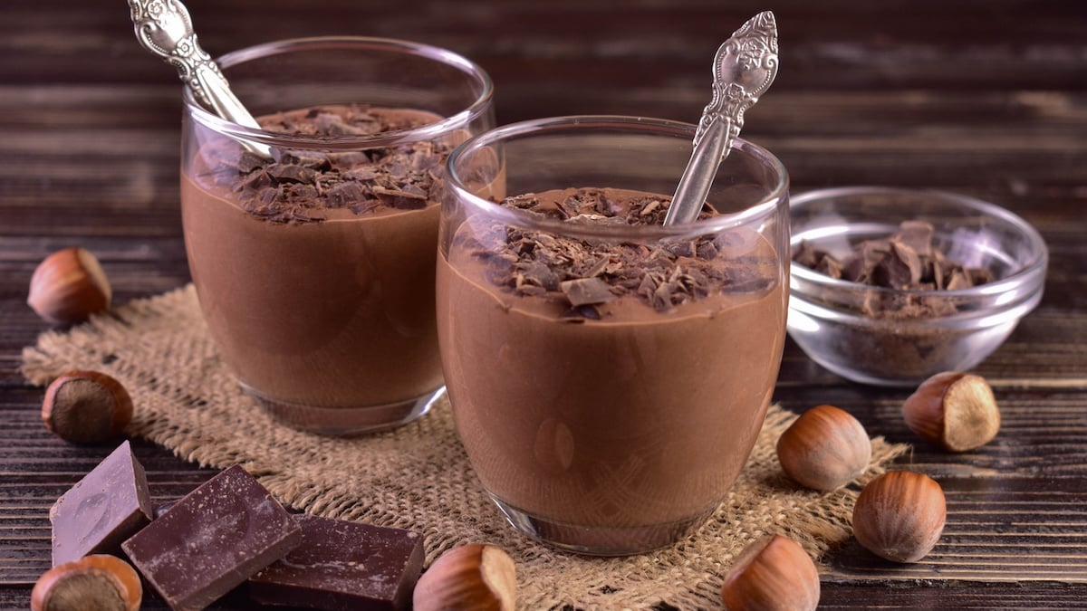 Mousse au chocolat et pâte à tartiner