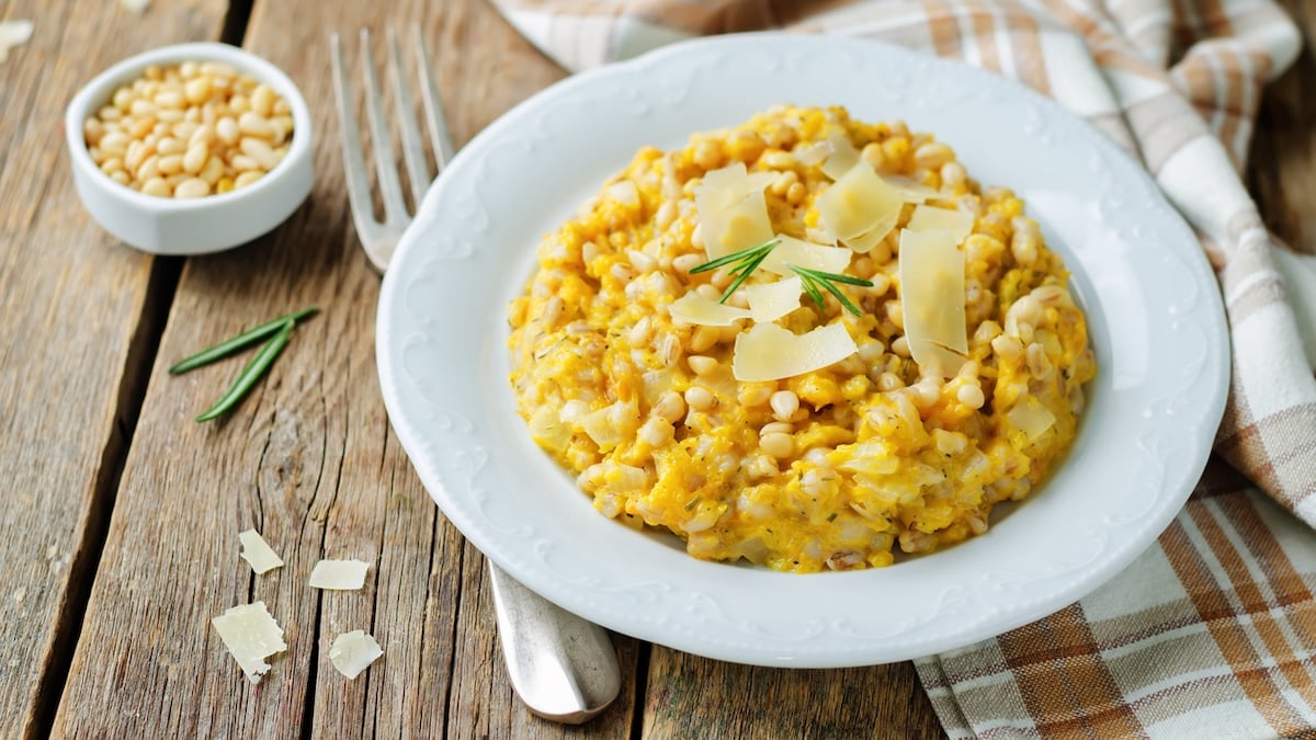 Orzo crémeux à la courge butternut