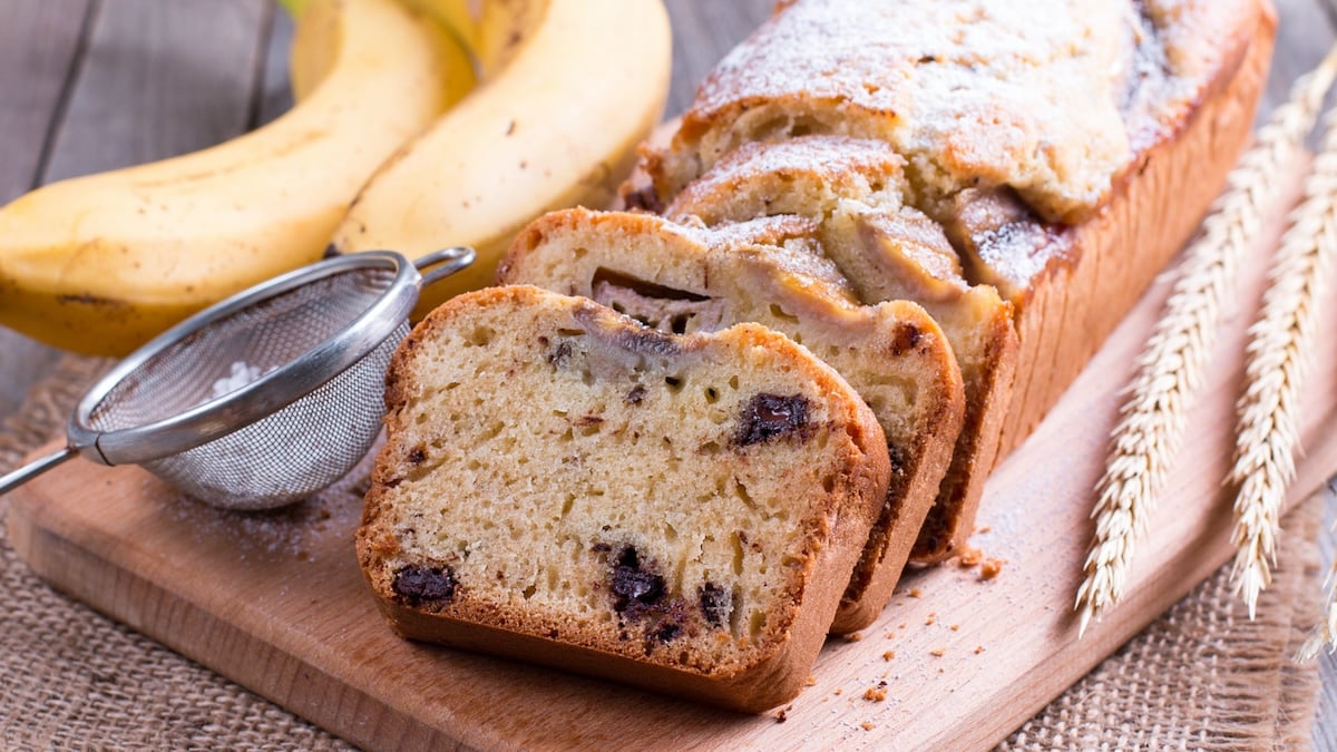 Gâteau fondant à la banane et chocolat healthy